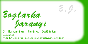 boglarka jaranyi business card