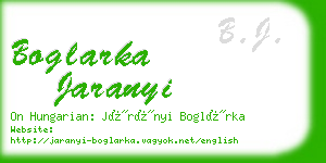 boglarka jaranyi business card